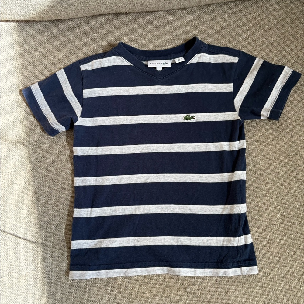 Lacoste Boys Striped Tee